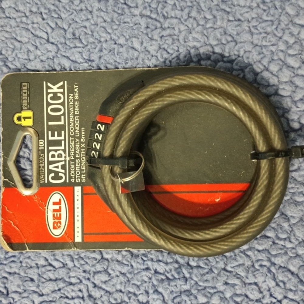 BELL Watchdog 100 Combination Bicycle Cable Lock with Kevlar 5ft X 8mm